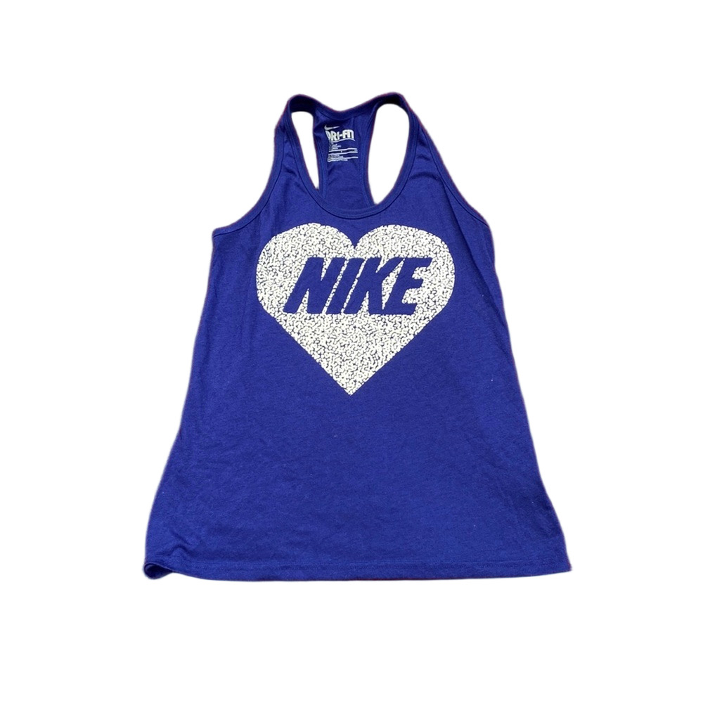 Nike Dri Fit Racerback Tank Top Logo Graphic Athletic Workout Activewear SIZE S
